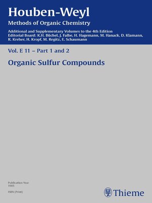 cover image of Houben-Weyl Methods of Organic Chemistry Volume E 11 Supplement